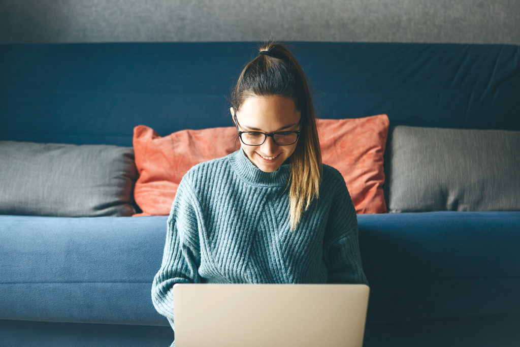 woman learning how to fill your time sober in quarantine