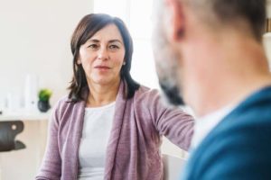 woman at a heroin addiction treatment center