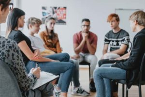 group of people at substance abuse treatment programs