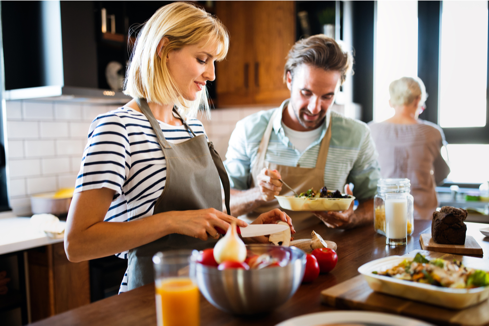 Family eating for nutrition and mental wellness