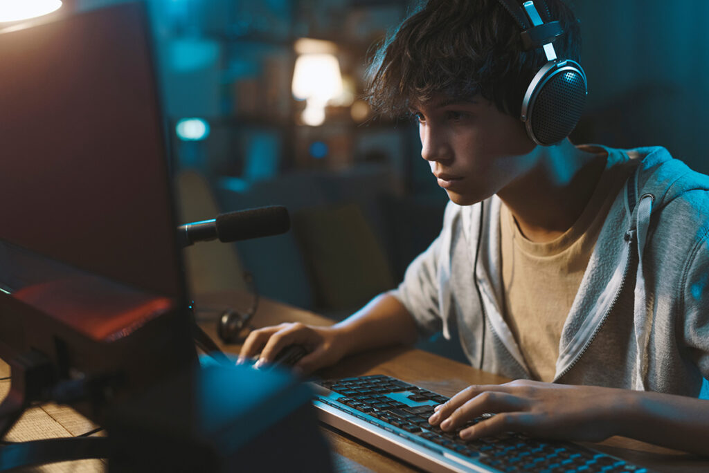 A teen with a gaming disorder